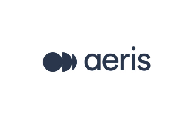 Blaues Logo des Partners Aeris