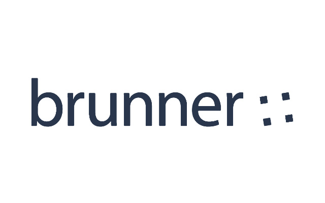 Blaues Logo des Partners brunner