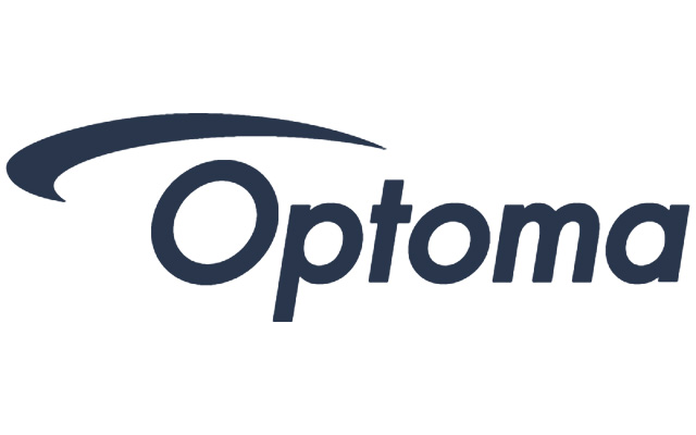 Blaues Logo des Partners Optoma