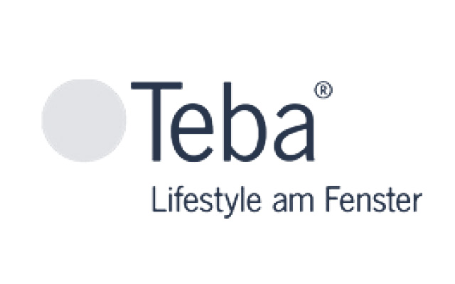 Blaues Logo des Partners Teba